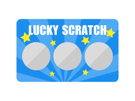 Scratch card lottery illustrationsのイラスト素材