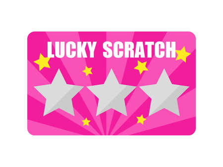 Scratch card lottery illustrationsのイラスト素材