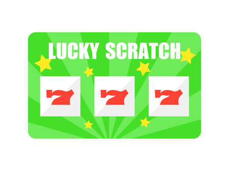 Scratch card lottery illustrationsのイラスト素材