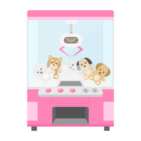 Illustration of crane game machineのイラスト素材