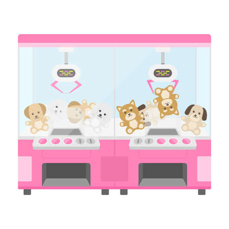 Illustration of crane game machineのイラスト素材