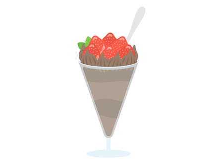Illustration of chocolate parfaitのイラスト素材
