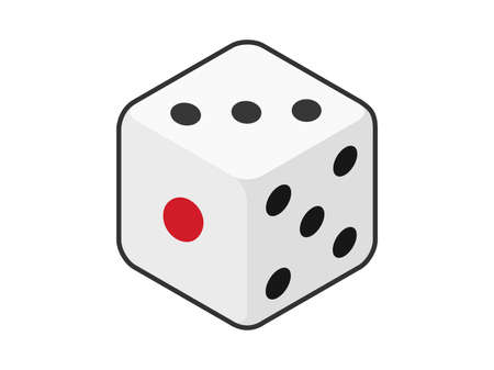 Illustration of three on diceのイラスト素材