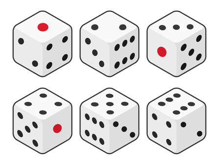 Dice Illustration Setのイラスト素材