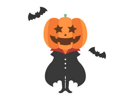 Illustration of pumpkin ghostのイラスト素材