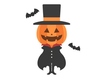 Illustration of pumpkin ghostのイラスト素材
