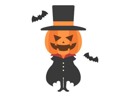 Illustration of pumpkin ghostのイラスト素材