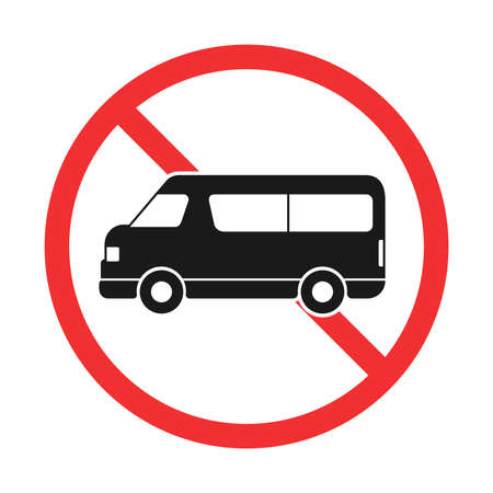 Illustration of the car prohibition markのイラスト素材