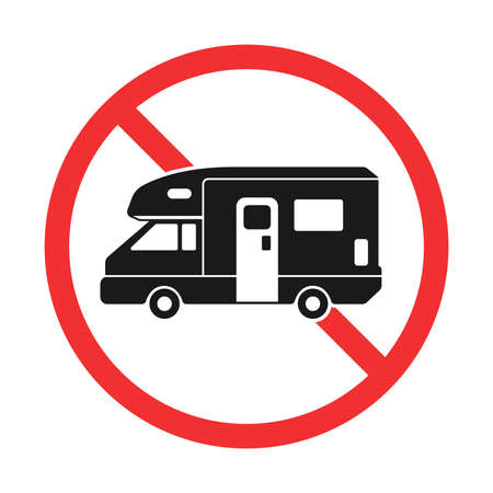 Illustration of the car prohibition markのイラスト素材