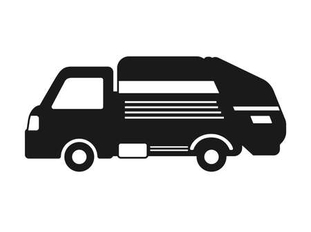 Icon illustration of garbage truckのイラスト素材