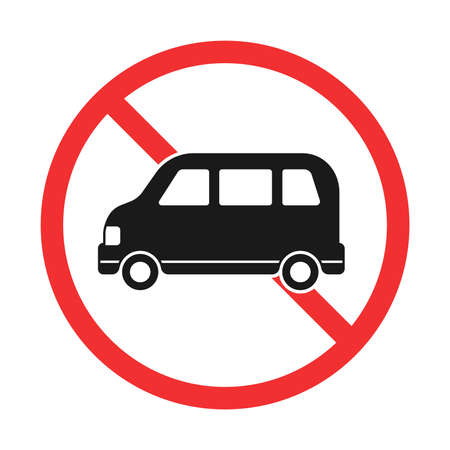 Illustration of the car prohibition markのイラスト素材