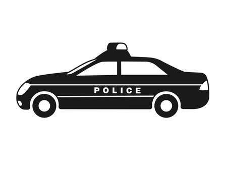 Icon illustration of a police carのイラスト素材