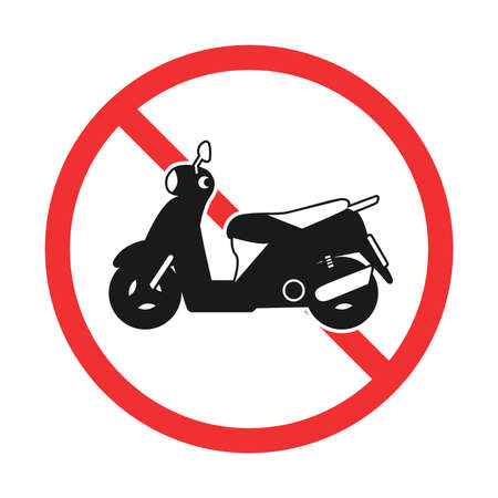 Illustration of bike prohibition markのイラスト素材