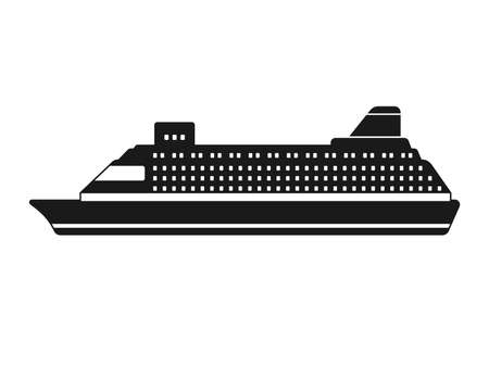 Cruise ship icon illustrationのイラスト素材