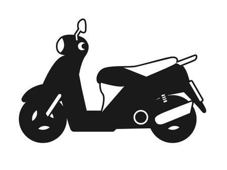 Scooter silhouette iconのイラスト素材
