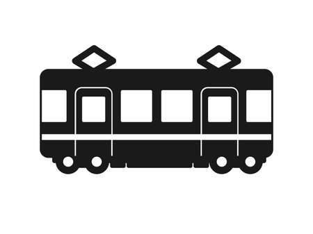 Train silhouette iconのイラスト素材