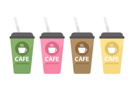 Illustration of chilled cup drinksのイラスト素材