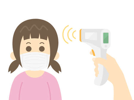 Illustration of a girl being testedのイラスト素材