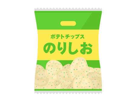 Illustration of salted potato chipsのイラスト素材