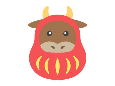 Illustration of a cow wearing Tatsuma's kigurumiのイラスト素材