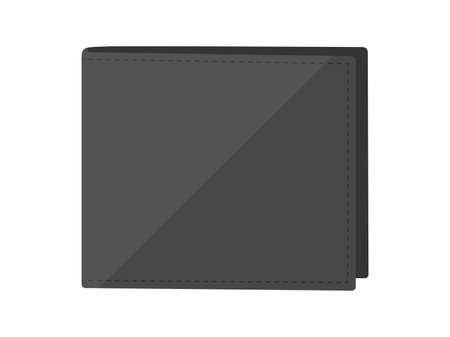 Illustration of a black folded walletのイラスト素材