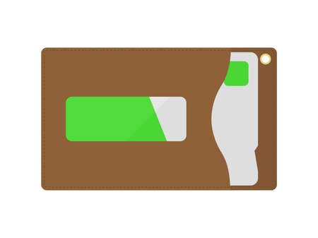 Illustration of an IC card in a pass caseのイラスト素材