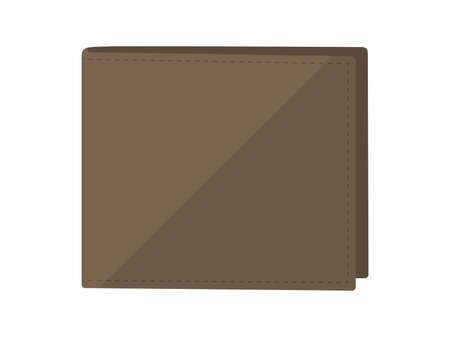 Illustration of a brown folded walletのイラスト素材