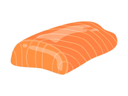 Illustration of the cut of the salmonのイラスト素材
