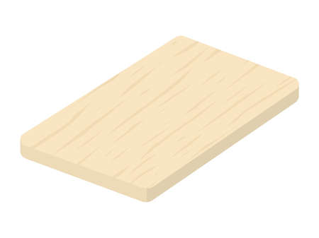 Illustration of a wooden cutting boardのイラスト素材