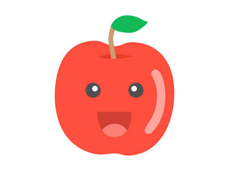 Illustration of the character of the appleのイラスト素材