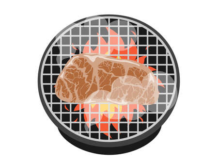 Illustration of char-grilled steakのイラスト素材