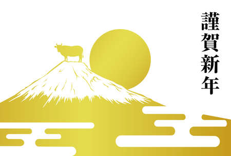 Illustration of new year's card of the leap year in 2021のイラスト素材