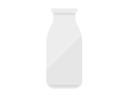 Illustration of an empty milk bottleのイラスト素材