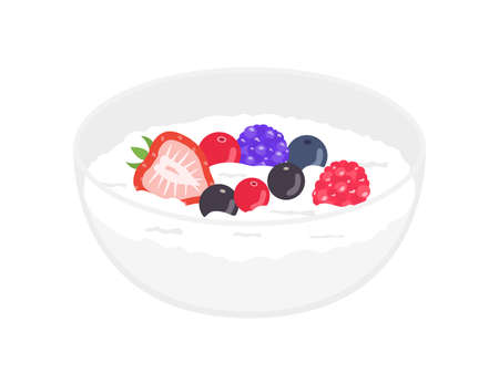 Illustration of Fruit Yogurtのイラスト素材