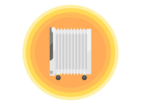 Illustration of an oil heaterのイラスト素材