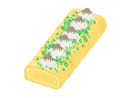 Illustration of fried egg with grated daikon radishのイラスト素材