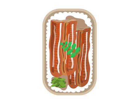 Illustration of a skewered lunch boxのイラスト素材