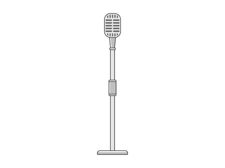 Illustration of a mic standのイラスト素材