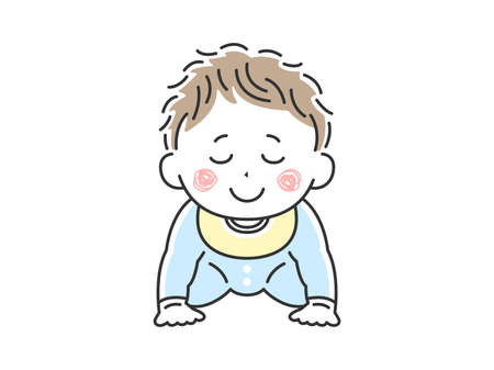 Illustration of a good-mood babのイラスト素材