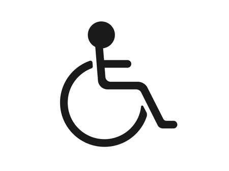 Icon of a person in a wheelchairのイラスト素材