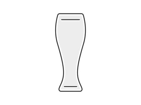 Illustration of empty beer glassのイラスト素材