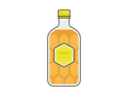 Illustration of a bottle of liquorのイラスト素材