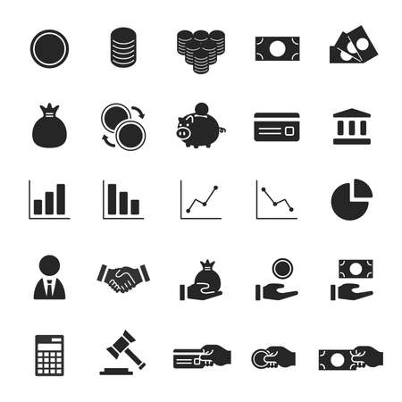 Financial Icon Illustration Setのイラスト素材
