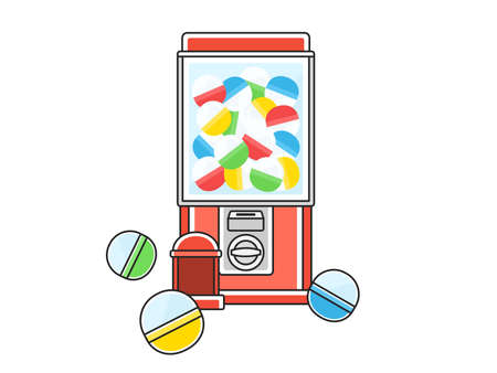 Gacha Gacha Illustration Capsule Toyのイラスト素材