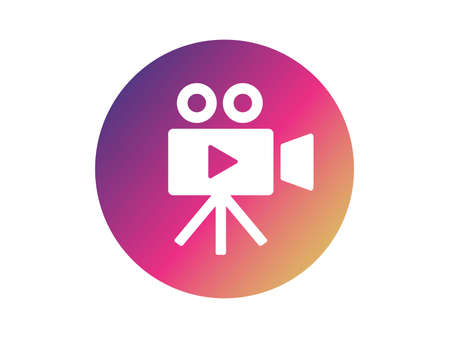 Camcorder gradient iconのイラスト素材