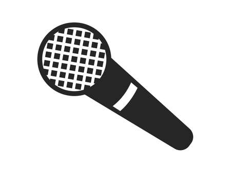 Microphone monochrome iconのイラスト素材