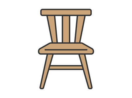 Wooden chair icon illustrationのイラスト素材