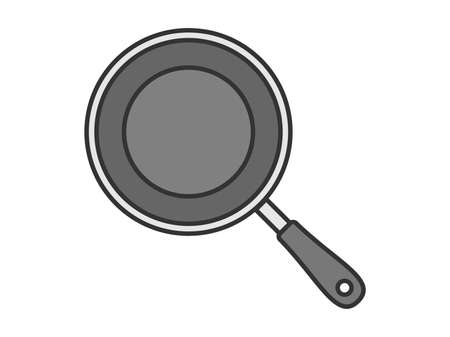 Frying Pan Illustration Kitchen Goodsのイラスト素材
