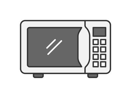 Microwave Illustration Kitchen Goodsのイラスト素材