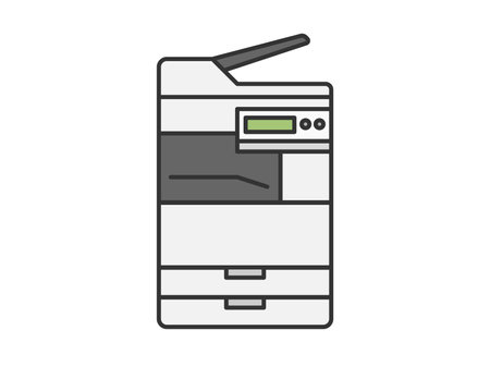 Illustration of office printerのイラスト素材